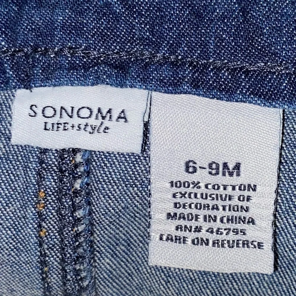 Sonoma Baby Boys Denim Overalls Outfit​​​​​​​​​​​​​​​​​​​​​​​​​​​​​